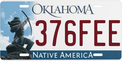 OK license plate 376FEE