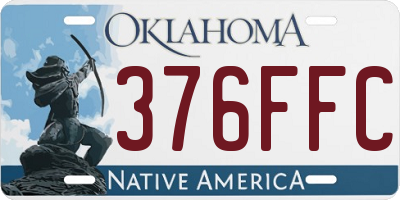 OK license plate 376FFC