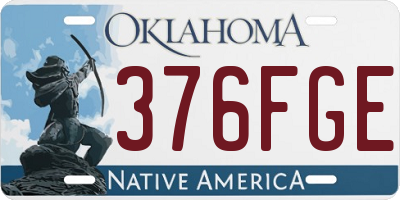 OK license plate 376FGE
