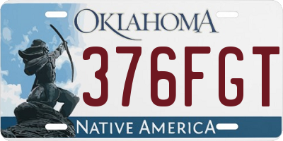 OK license plate 376FGT