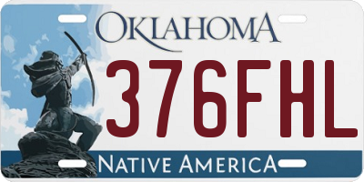 OK license plate 376FHL