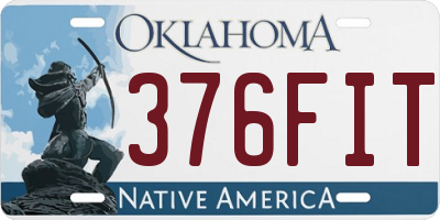 OK license plate 376FIT