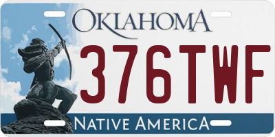 OK license plate 376TWF
