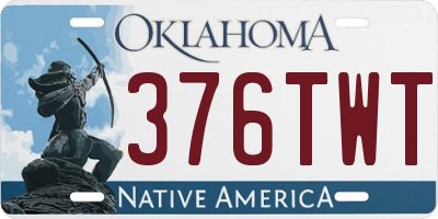 OK license plate 376TWT