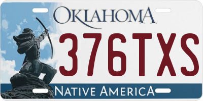 OK license plate 376TXS