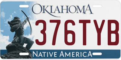 OK license plate 376TYB