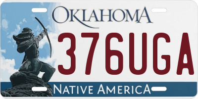 OK license plate 376UGA