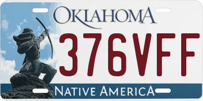 OK license plate 376VFF