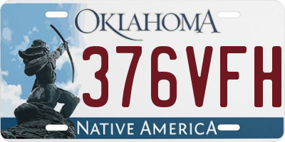 OK license plate 376VFH