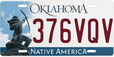 OK license plate 376VQV
