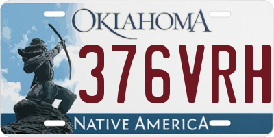 OK license plate 376VRH