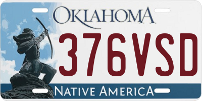 OK license plate 376VSD