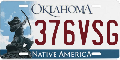 OK license plate 376VSG