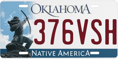 OK license plate 376VSH