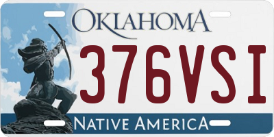 OK license plate 376VSI