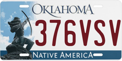 OK license plate 376VSV