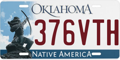 OK license plate 376VTH
