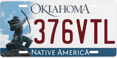 OK license plate 376VTL