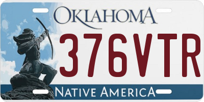 OK license plate 376VTR