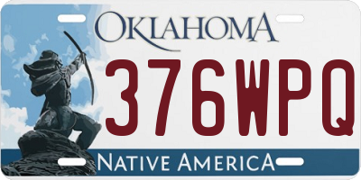 OK license plate 376WPQ