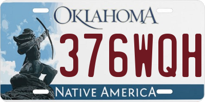 OK license plate 376WQH