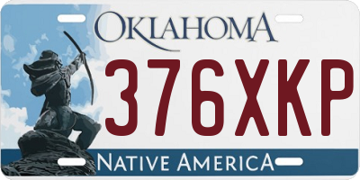 OK license plate 376XKP