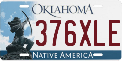 OK license plate 376XLE