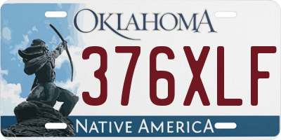 OK license plate 376XLF