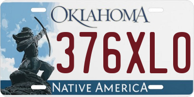 OK license plate 376XLO