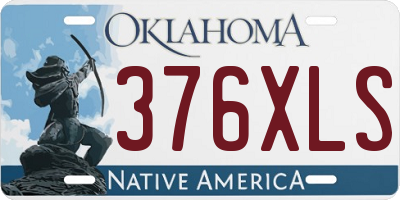 OK license plate 376XLS