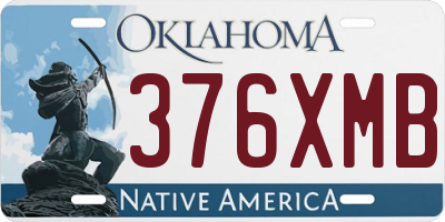OK license plate 376XMB