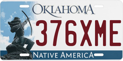 OK license plate 376XME