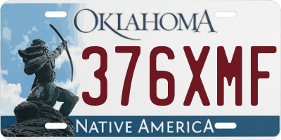 OK license plate 376XMF