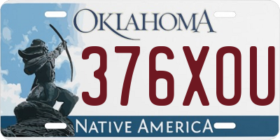 OK license plate 376XOU