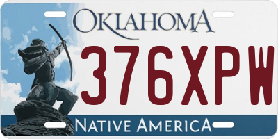 OK license plate 376XPW