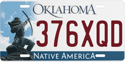 OK license plate 376XQD