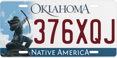 OK license plate 376XQJ