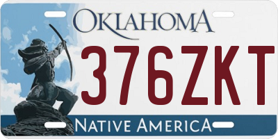 OK license plate 376ZKT