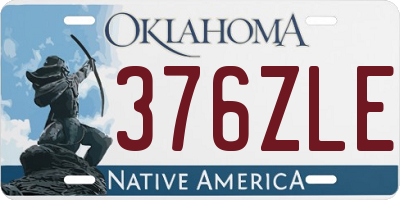 OK license plate 376ZLE