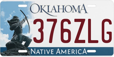 OK license plate 376ZLG