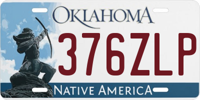OK license plate 376ZLP