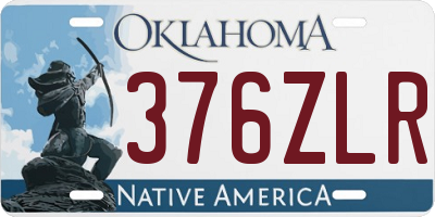 OK license plate 376ZLR