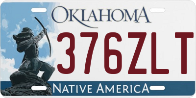 OK license plate 376ZLT