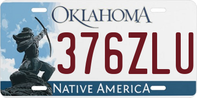 OK license plate 376ZLU