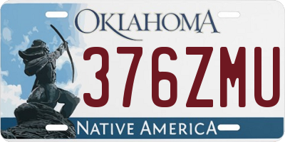 OK license plate 376ZMU