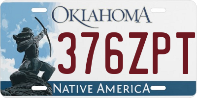 OK license plate 376ZPT