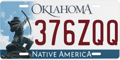 OK license plate 376ZQQ