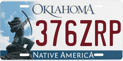 OK license plate 376ZRP