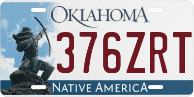 OK license plate 376ZRT