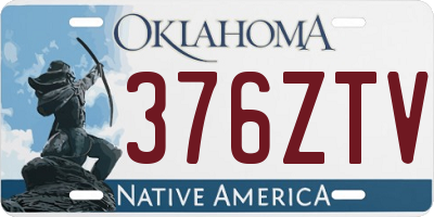 OK license plate 376ZTV